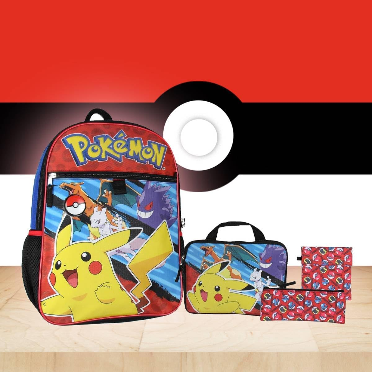 Pokemon Kids 16" Backpack 5PC Combo Set image number 3