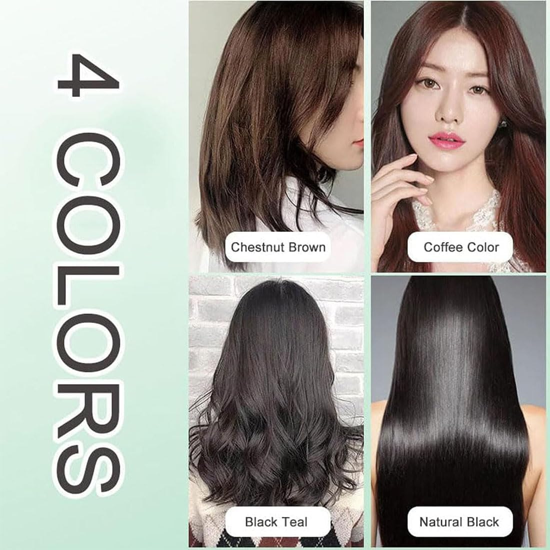 Natural Plant Hair Dye, New Botanical Bubble Hair Dye, Huang YI Natural Plant Hair Dye, Pure Plant Extract for Grey Hair Color Bubble Dye (Natural Black) - Coffee image number 6