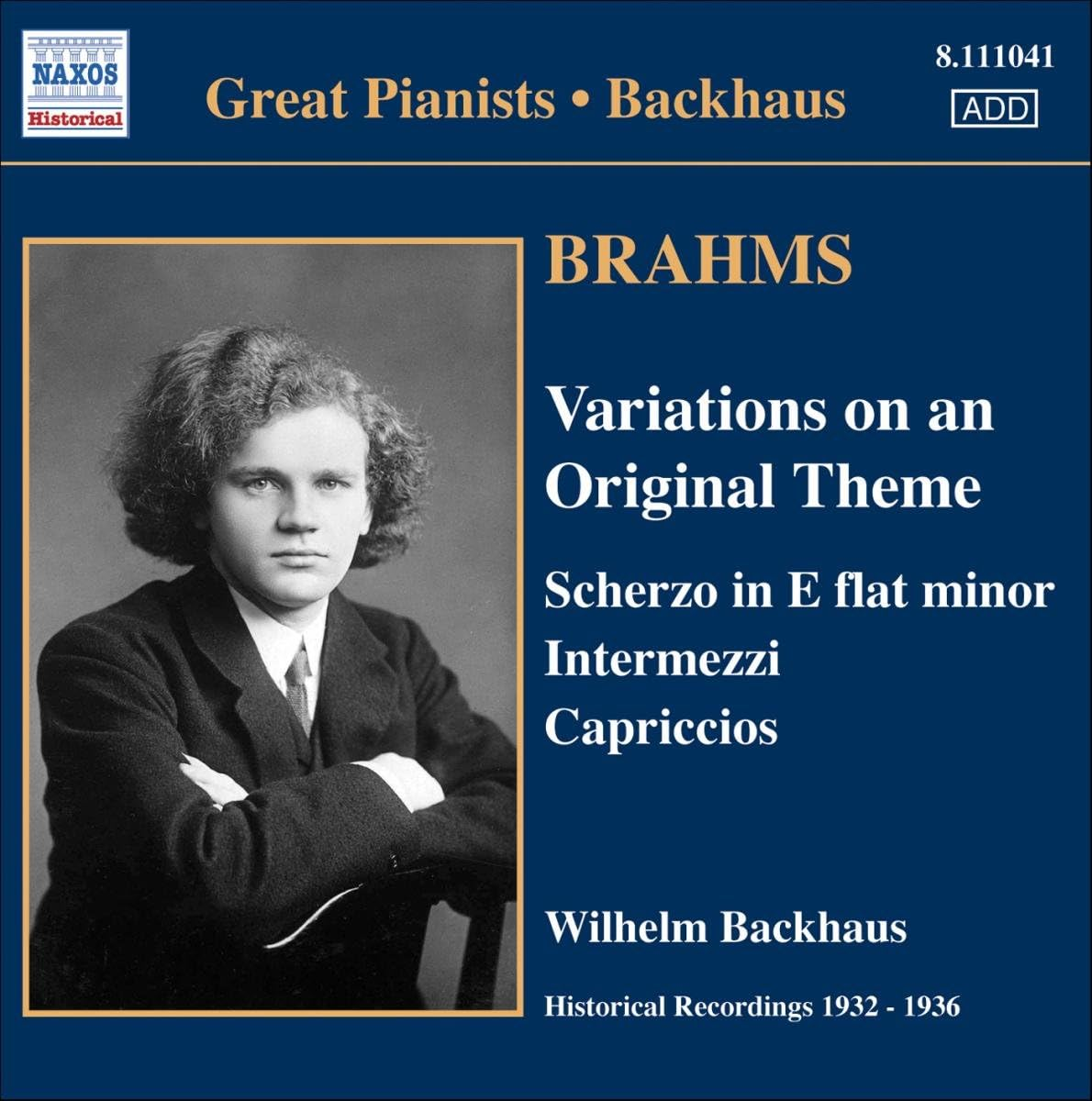 Brahms: Solo Piano Works (Backhaus) image number 1