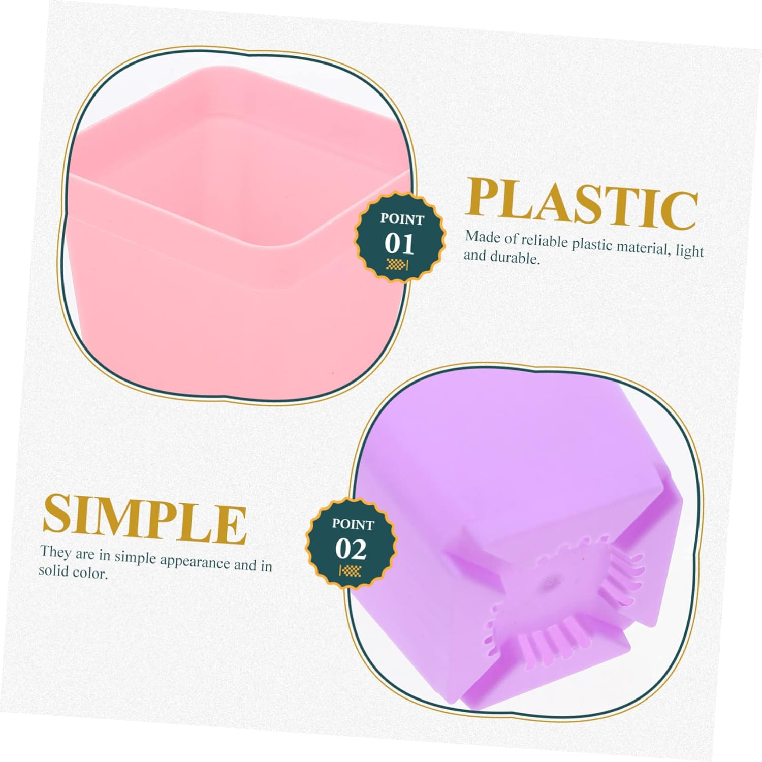 OFFSCH 18Sets Plastic Plant Nursery Pots Succulent Flower Pot for Gardening Trays for Garden Supply and Succulent Outdoor Use image number 1