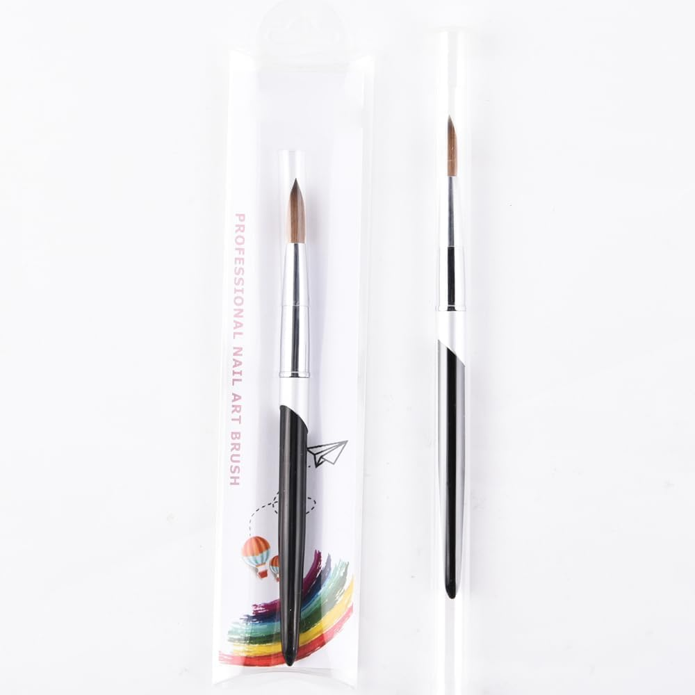 #8/#10/#12#/#14/#16 Kolinsky Hair Sable Brush Acrylic Nail Brush Art Tool UV Gel Carving Pen image number 1