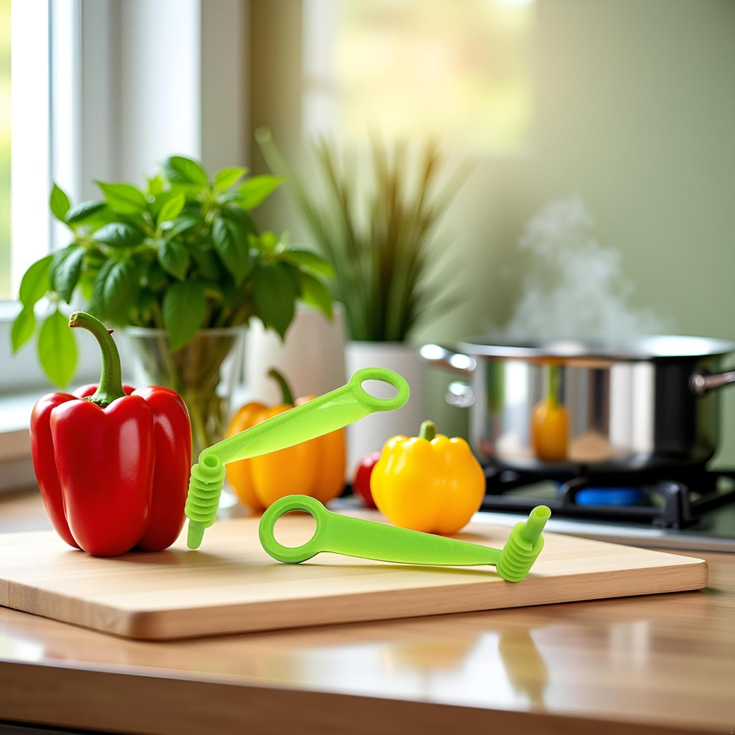 2Pcs Green Spiral Slicer Blade Hand Slicer Cutter Potato Cucumber Vegetables Spiral Knife Kitchen Tool Accessories, Manual Screw Peelers Kitchen Dining Tools image number 6