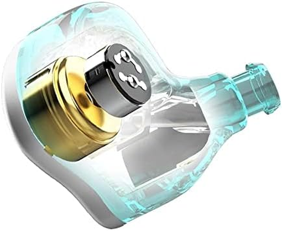 CCA NRA Electrostatic Drive In-Ear Earphone 1DD 1Estat Wired Earphone Hifi Sport Gaming Earbuds Headphones Compatibility for Phone Computer Tablet with Gift Set Cyan with Microphone