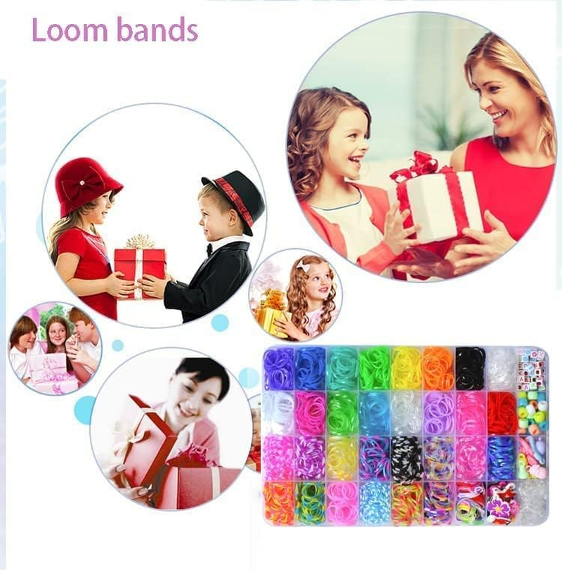 2500+ Loom Bands Kit, IGGDOQI Bracelet Kit, Loom Rubber Bands for DIY Refill Bracelet Making Craft Kits, Friendship Craft Kits Gifts for Boys and Girls Birthday Christmas image number 2