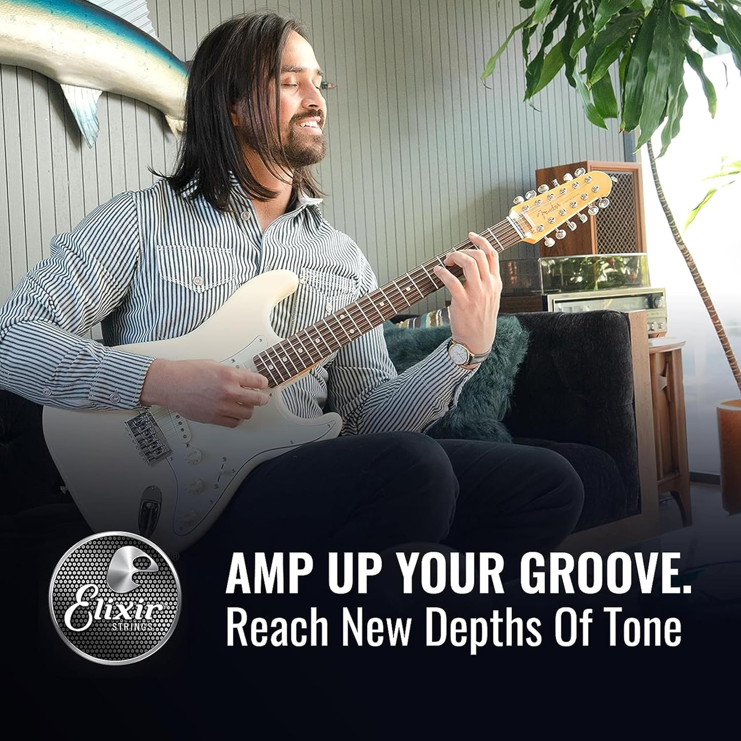 Elixir Strings 16552 Guitar Strings with OPTIWEB Coating, 3 Pack, Light (.010-.046) image number 5