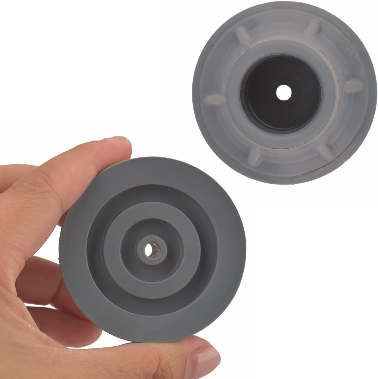 Crutch Tips Anti-Slip Crutch Pad, Crutch Accessories, Replacement Non-Slip Crutch Tips for Crutches, Thickened Natural Rubber Crutch Foot Pads, Gray (2 Pack) image number 1