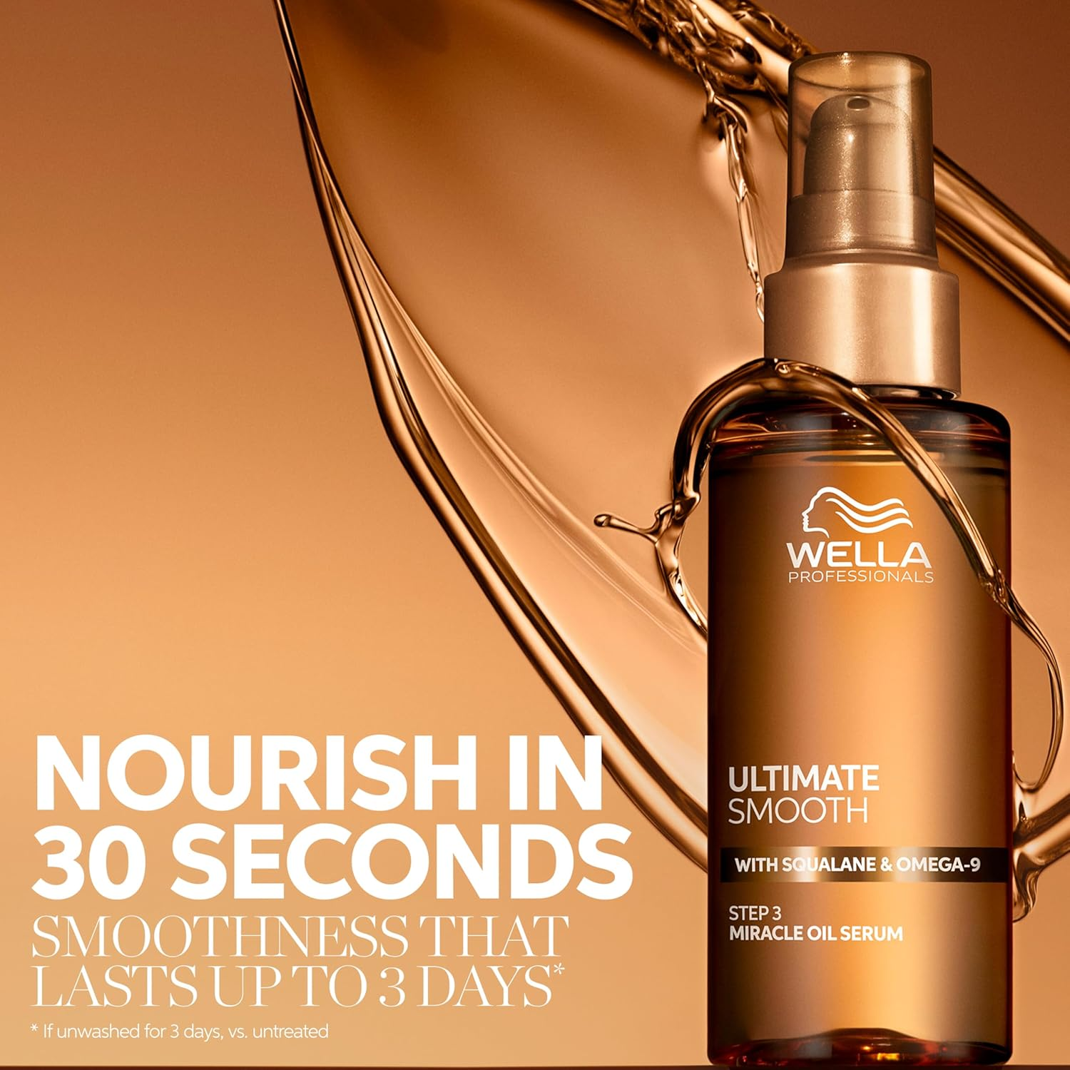 Wella Professionals ULTIMATE SMOOTH Miracle Oil Serum - Hair Oil with Squalane & Omega 9 - for Dry, Dull & Frizzy Hair (30Ml) image number 6