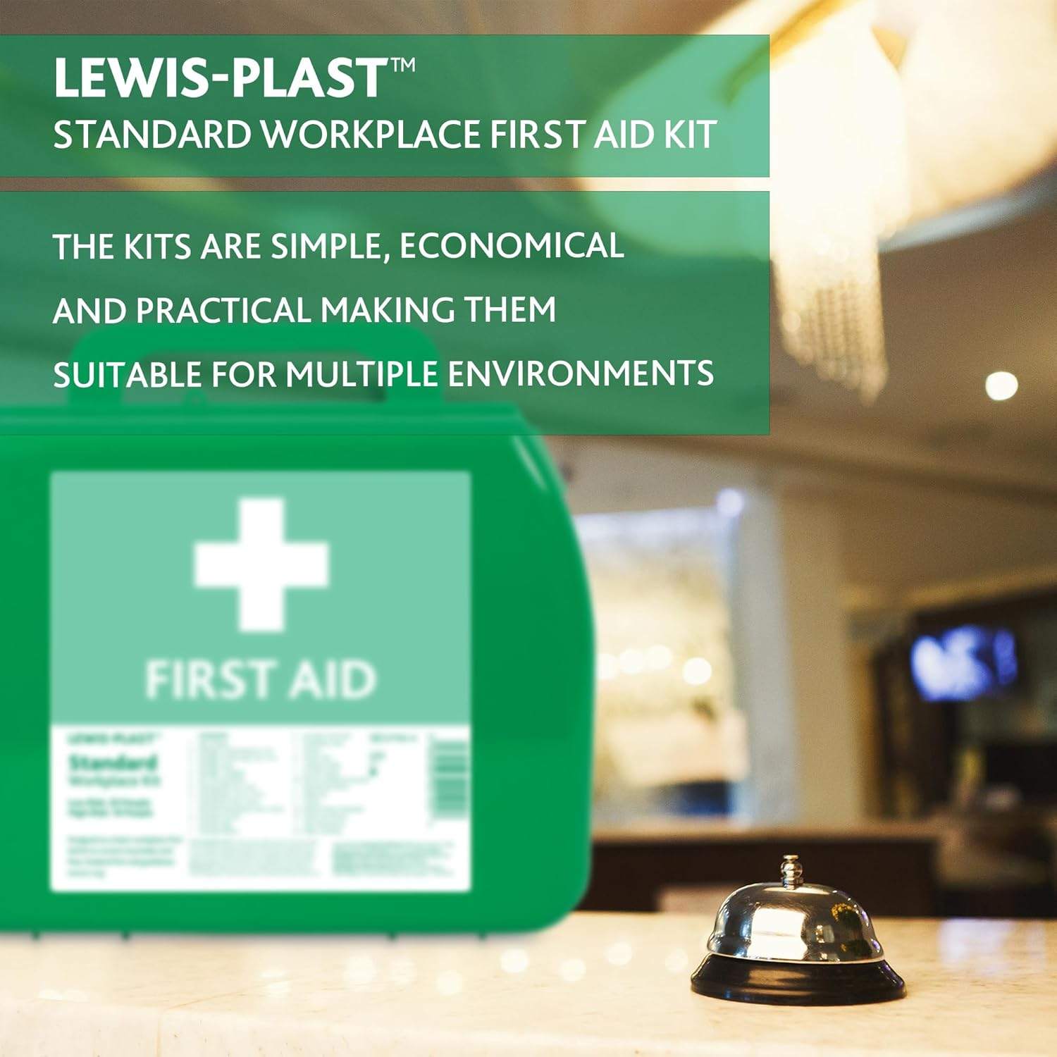 Lewis-Plast Standard Workplace First Aid Kit &ndash; 142 Piece, Office & Facility Safety Essentials, 25 Person, Australian & New Zealand Guidelines - Medium image number 2