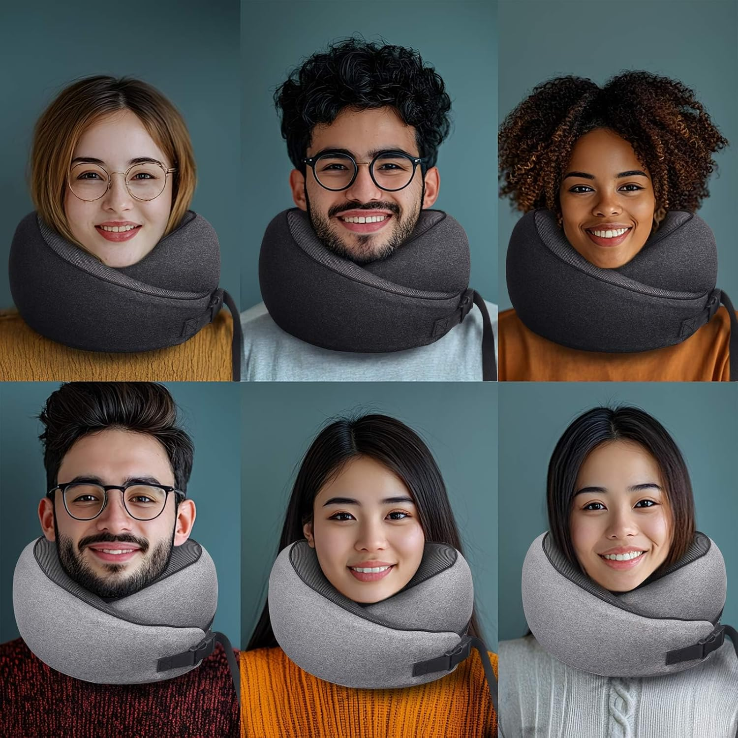 DAWNTREES Travel Pillow Neck Support, Memory Foam Neck Pillows for Travel Airplane,Business Trip with Luxury Bag,Travel Kit with 3D Eye Masks,Earplugs.