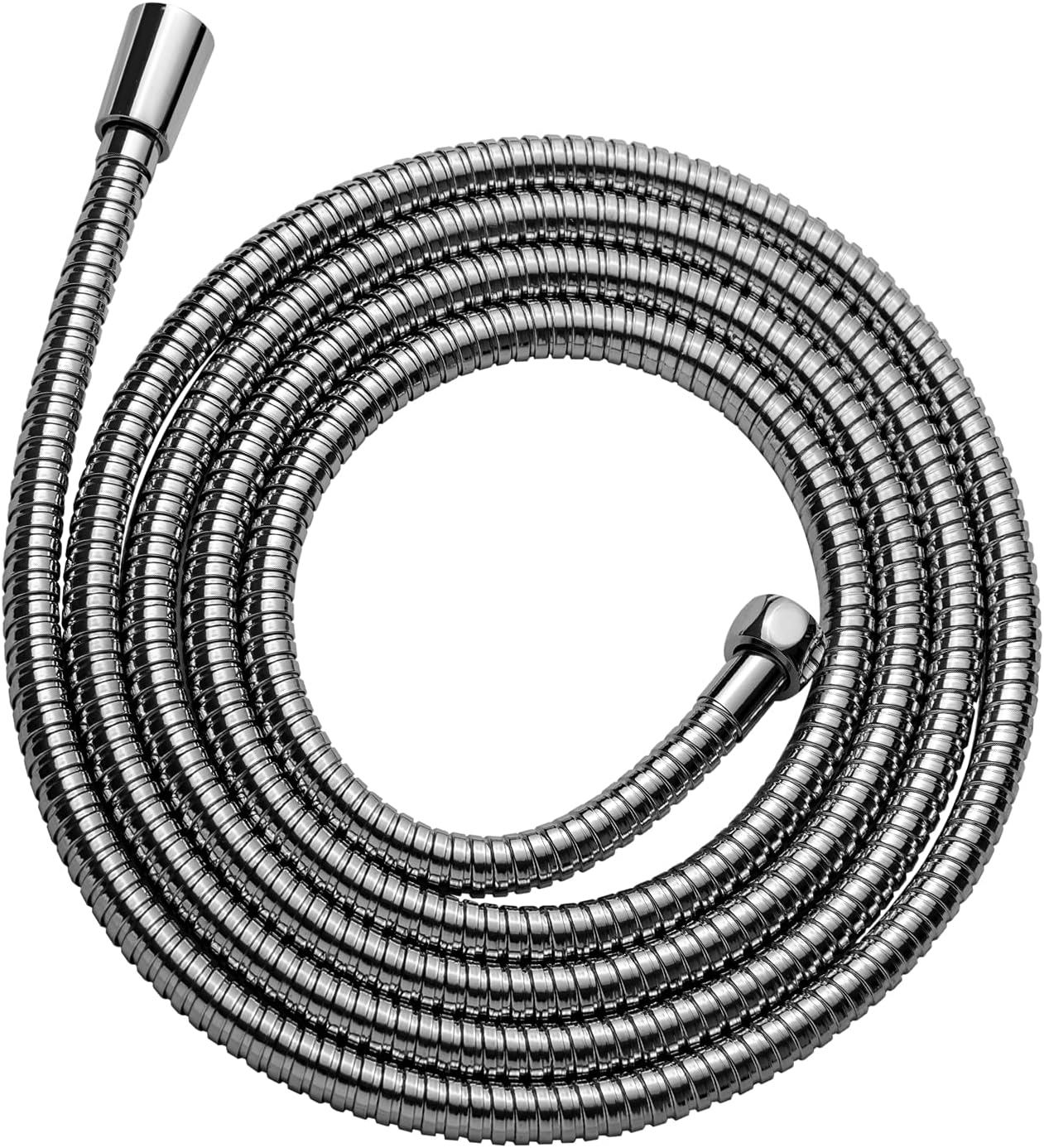 OFFO Shower Hose, 1.2M(48 Inch) Kink Free Stainless Steel Shower Hose Attachment Electroplating Handheld Shower Head Hose Flex Hoses Extension with Brass Insert & Nut for Pet Bathing Cleaning, Chrome