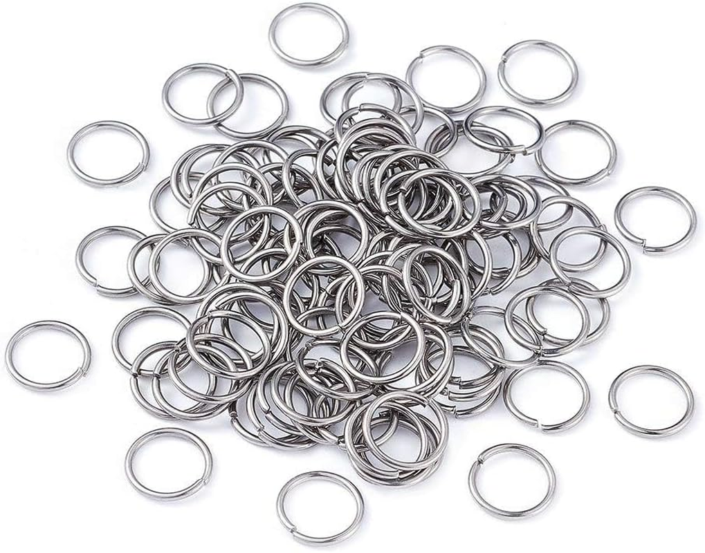 YBVABE Stainless Steel Jump Rings 10Mm 18 Gauge 2000 Pieces 10X1Mm Open Jump Rings Connectors Chainmail Making Jewellery Findings with Case image number 4