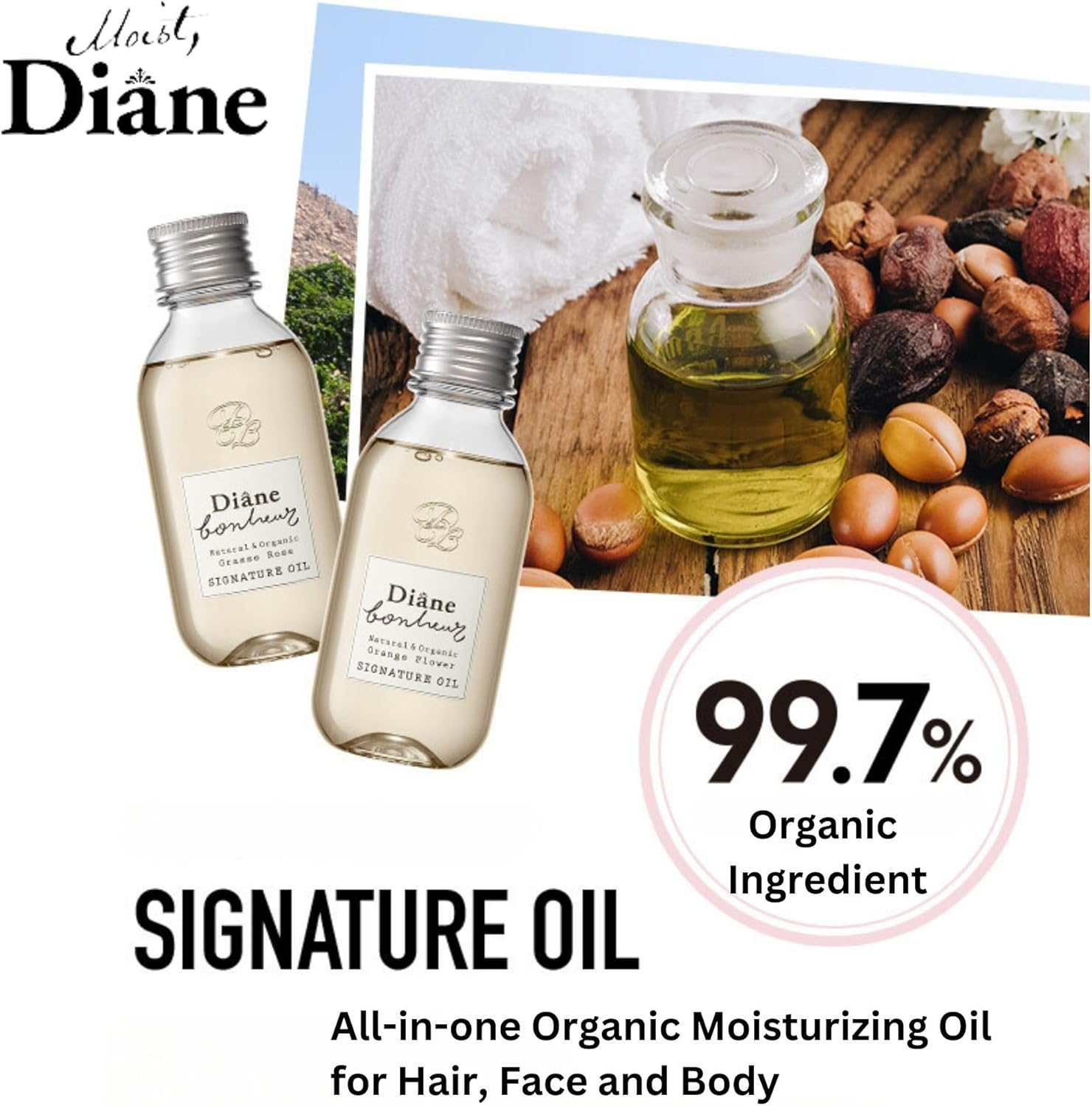 Diane Bonheur Hair & Body Oil [Blue Jasmine Scent] Diane Bonheur 100Ml image number 3