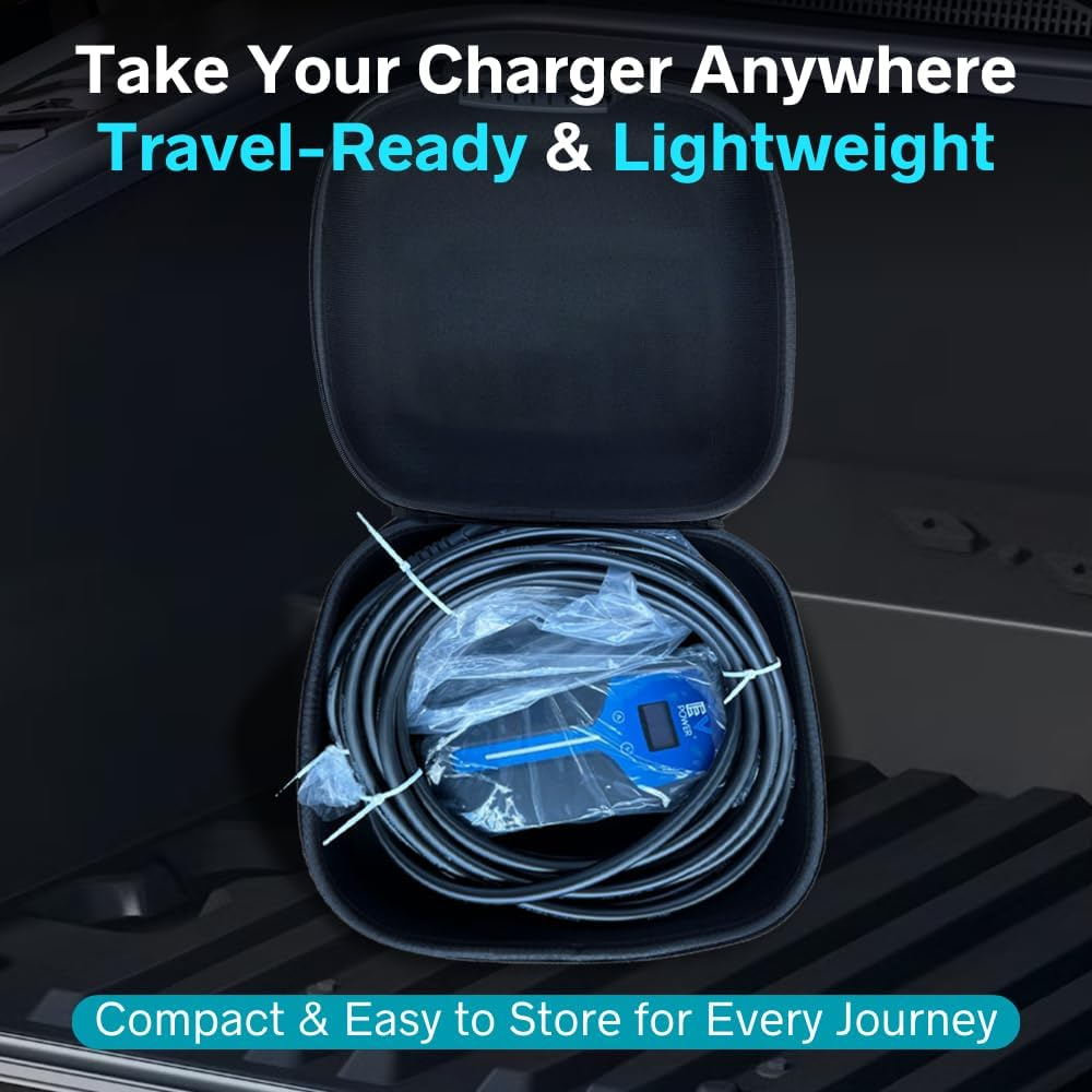 EV Power &ndash; Classic plus 5 Type 2 Charger Cable &ndash; 10A with Advanced Temperature Sensor for Safe EV and PHEV Charging via a Three-Pin Socket &ndash; 8M