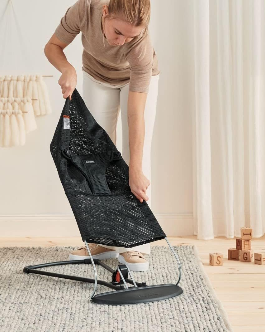 Babybj&ouml;rn Extra Fabric Seat for Bouncer, Mesh, Black