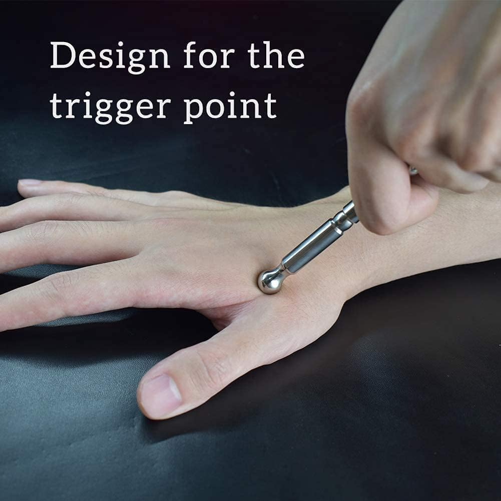 1Pc Dual Head Reflexology Acupuncture Pen,Facial Reflexology Massage Pen Stainless Steel Manual Acupuncture Pen,Stainless Steel Dual Head Body Point Probe Pen,Stainless Steel Auricular Point Probe Pen image number 6