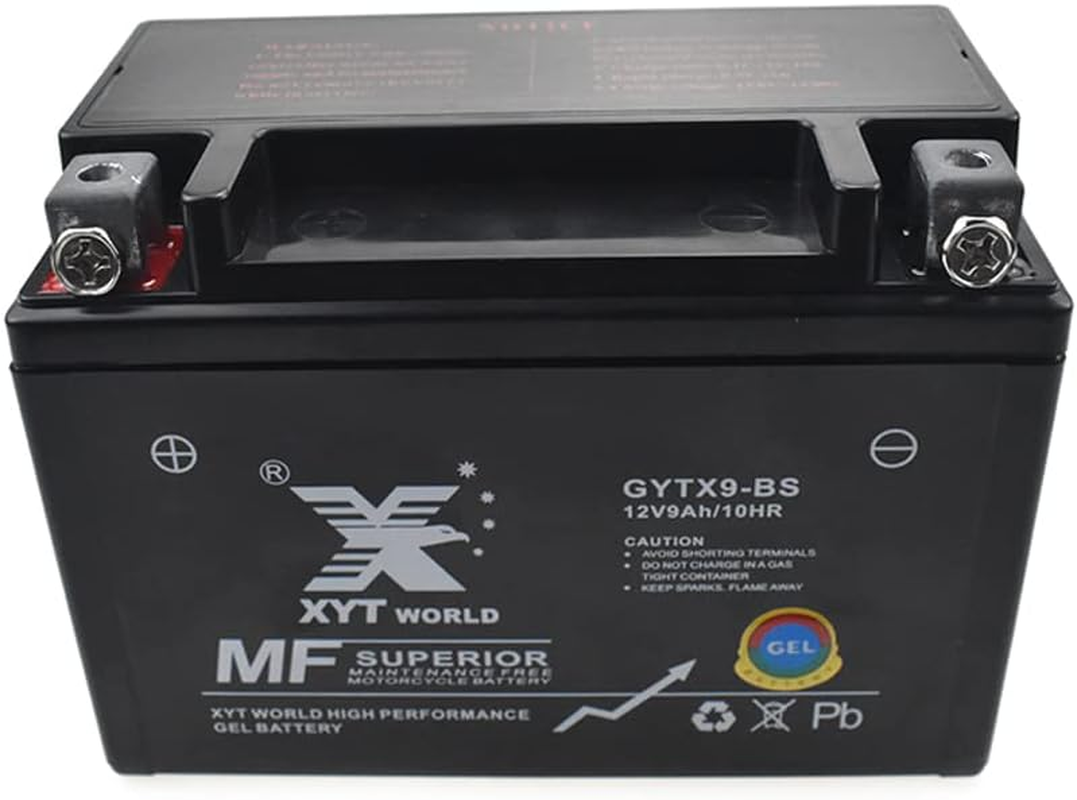 YTX9-BS 12V9Ah Motorcycle GEL Battery Dirt Bike ATV Quad Scooter Motorbike Replace GTX9-BS CTX9-BS YTX9-BS
