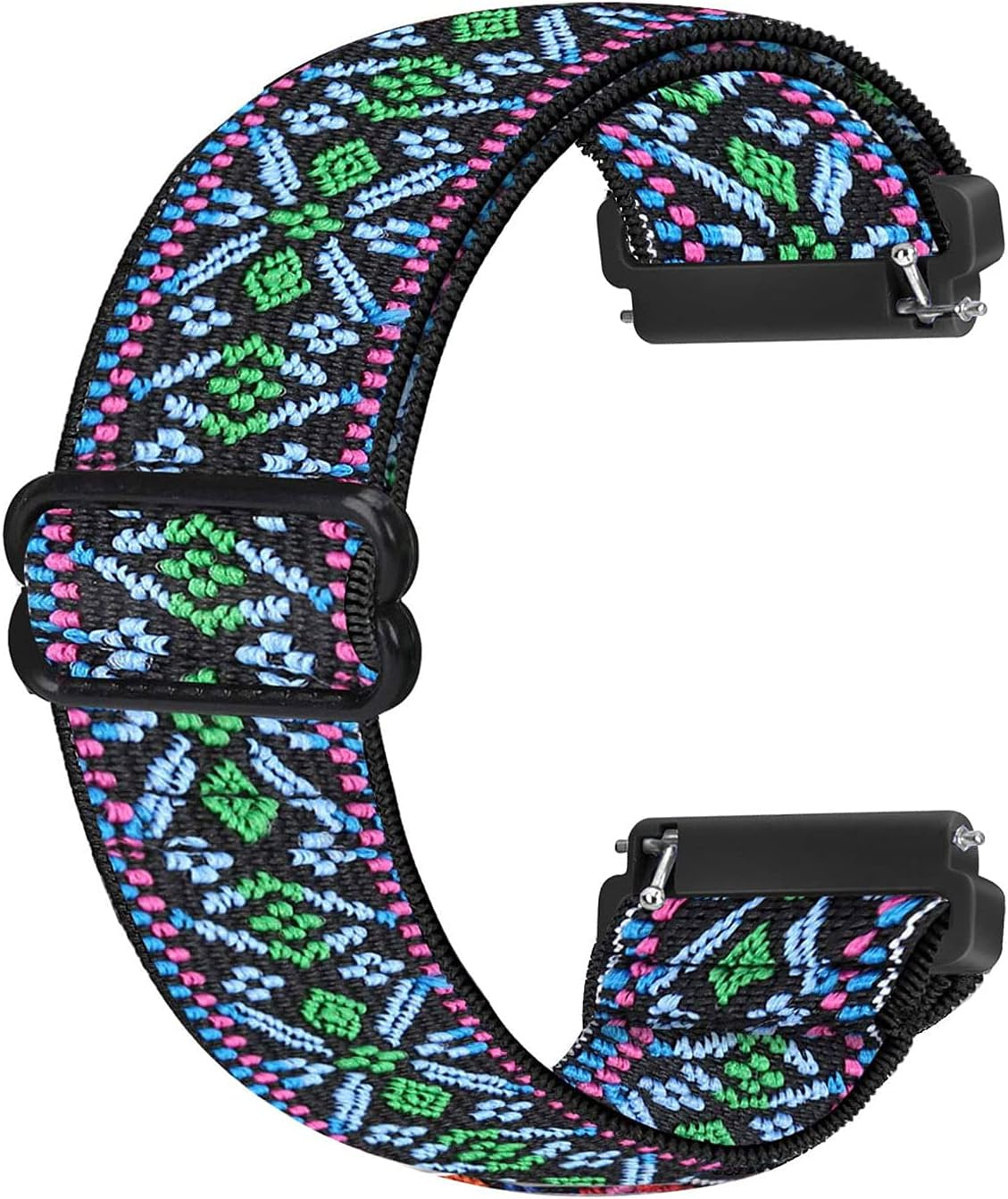 Ecogbd Elastic Replacement Strap Compatible with Fitbit Versa Wristband/Fitbit Versa Lite Wristband/Fitbit Versa 2 Wristband, Soft Nylon Sports Watch Strap for Women Men