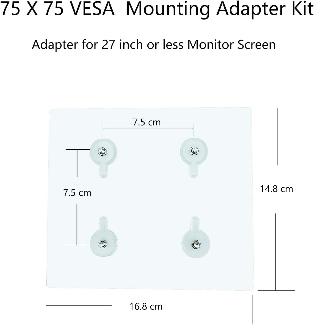NOBER VESA Mount Adapter Bracket Kit Non-Vesa Mounting Universal for 75 VESA Monitor Arm Compatible 2 Pack image number 3