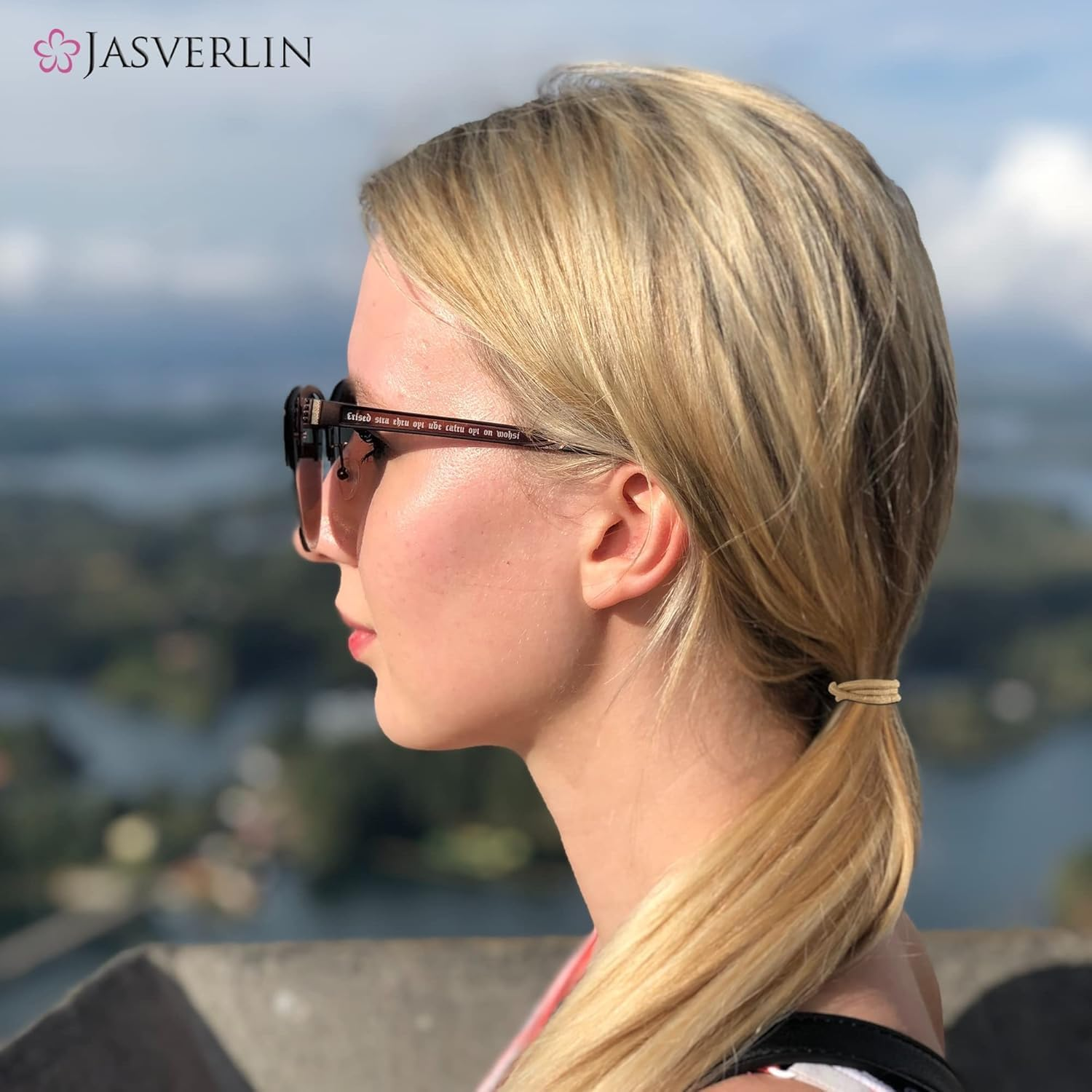 JASVERLIN 2Mm Light Blonde Elastics Hair Ties, Thin Ponytail Holder Hairtie for Women Girls Kids Fine to Medium Texture, No Pull Damage-Free Stretchy Rubber Band Accessories 80 Pcs image number 3