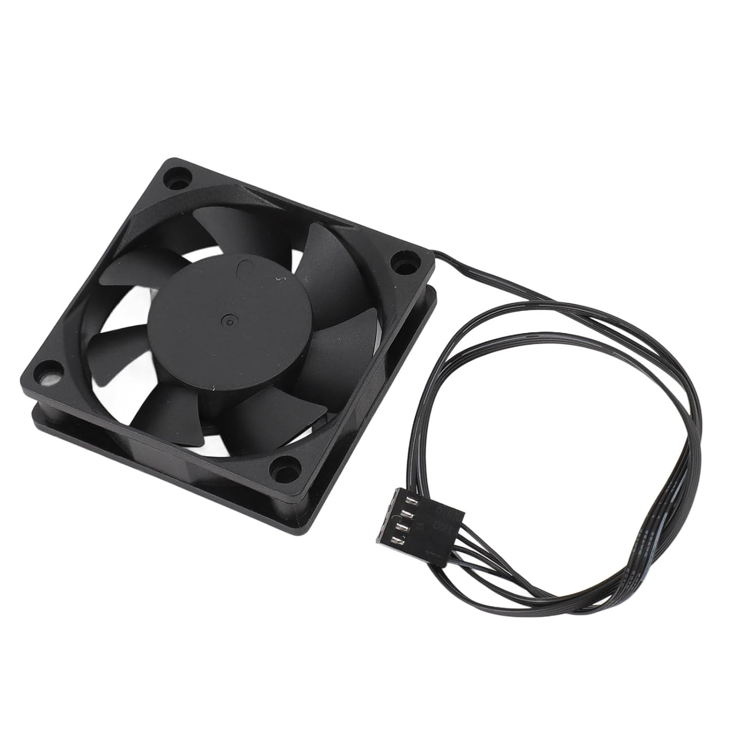 60Mm Computer Case Fans, 4 Pin PWM Fan with Dual Ball Bearing, Smart Temperature Control, 3000RPM Quiet Case Fan for PC Black