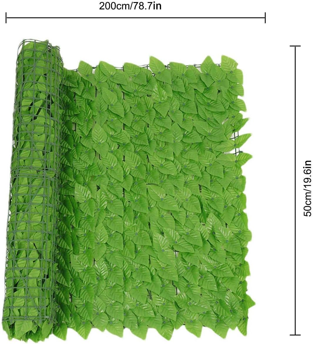 Leaves Garden Fence Screening | Artificial Hedge Roll Screening | Fence Grass Backdrop Wall, Outdoor Indoor Home Balcony Landscaping Wall Decoration, Trellis Leaves Panel, 0.5Mx2M/19.6X78.7In image number 4