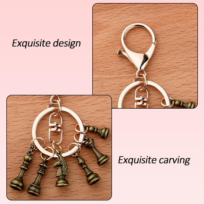 Chess Themed Gifts for Nephew Son Birthday Graduation Gifts for Grandson Teacher Appreciation Presents for Teachers Chess Piece Keychain Accessories for Backpack Novelty Bag Charms for Handbags Wallet image number 3