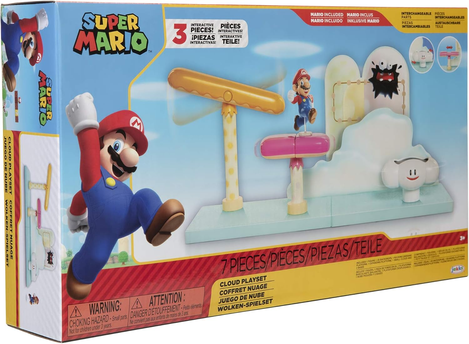 Jakks Pacific World of Nintendo Super Mario 2.5 Inch Cloud Playset Multicolour image number 3