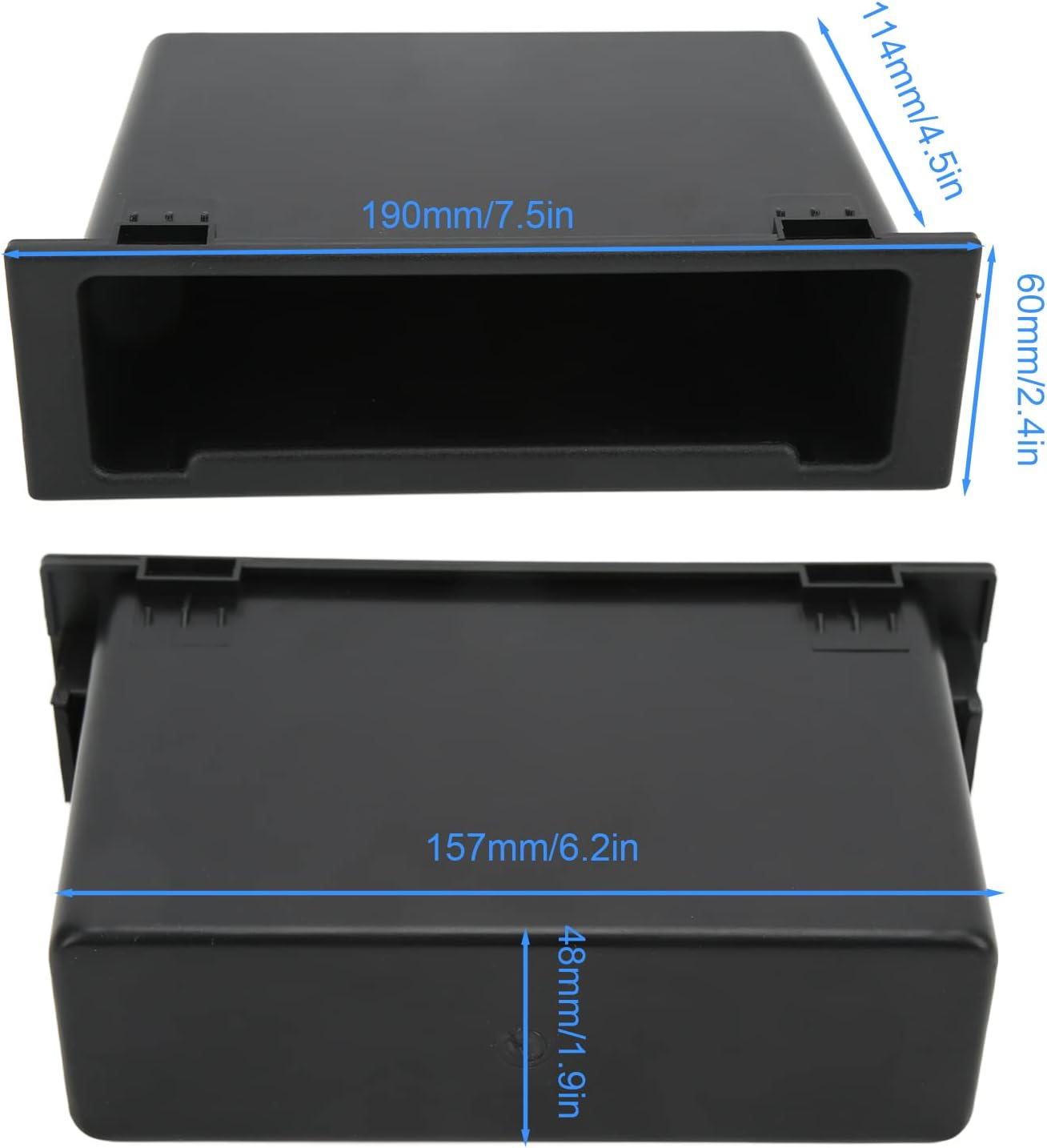 Changor 1Din Stereo Radio Storage Box Dashboard Organizer Replacement Red Wolf Single Din Radio for with ABS Plastic Sturdy Construction No Modification Needed image number 4