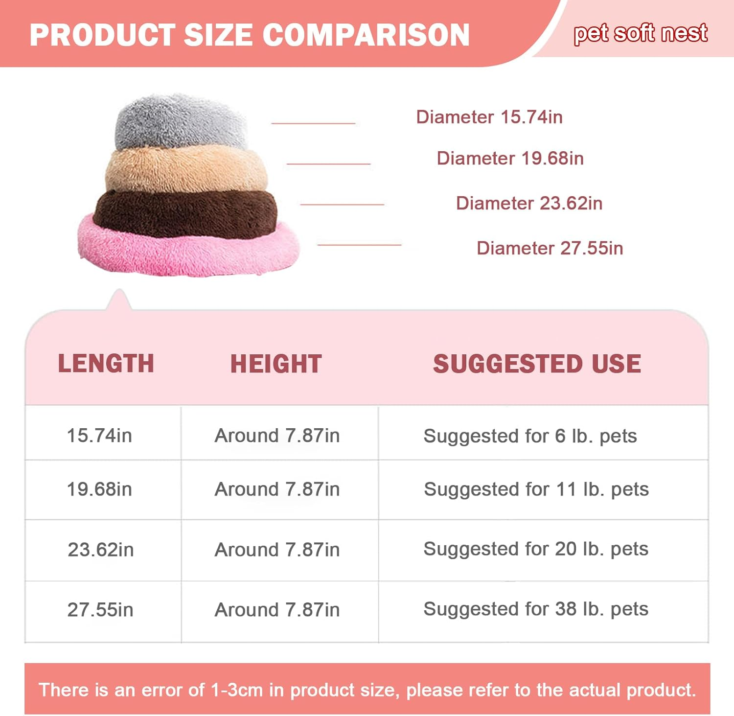 DESIGN for COZY SLEEP: This Pet Bed Is a Semi-Envelope Design, Creating a Safe and Warm Room for Medium-Sized Dogs Who like to Curl up and Stretch Out for a Restful Sleep. the Long-Pile Surface Is Sof image number 4