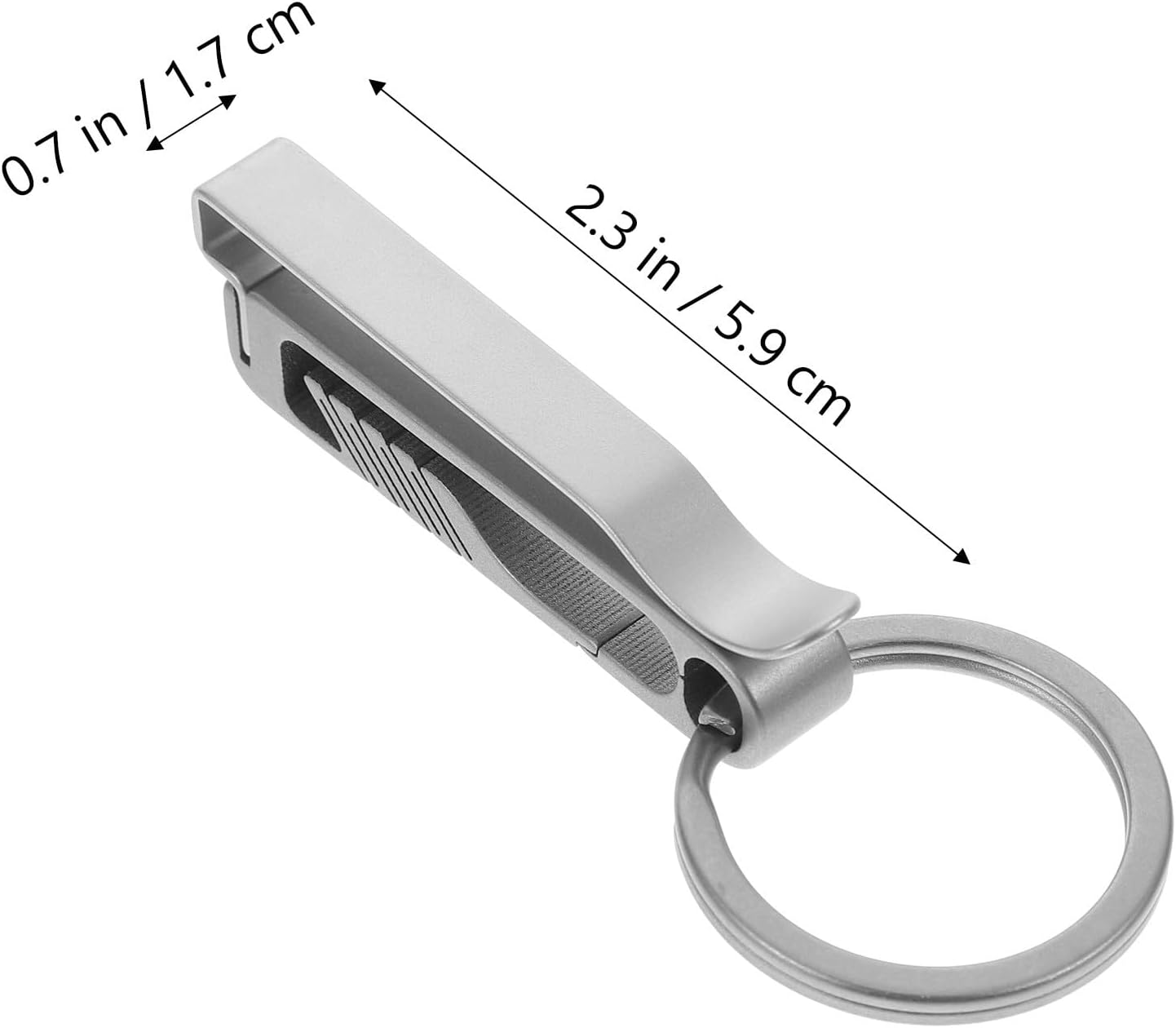 HOODANCOS Titanium Alloy Carabiner Keychain Double-Sided Key Clip Lightweight Rust-Resistant with Ring for Men Duty Belt and Outdoor Accessories image number 5