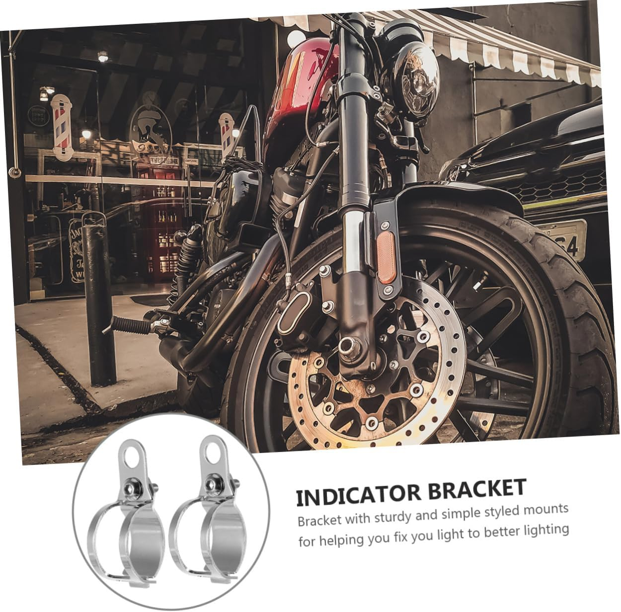 PRETYZOOM 2Pcs Turn Signal Base Motorcycle Mount Bracket for Motorbike Accessories Parts Signal Fork Bracket for Headlight Indicator for Rear Turn Mounting image number 3