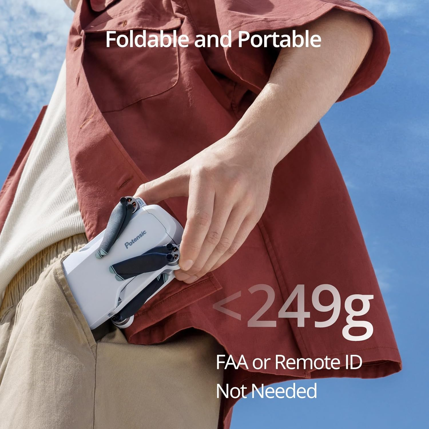 Potensic ATOM 3-Axis Gimbal 4K GPS Drone, under 249G, 32 Mins Flight, 6KM Long Range Transmission, Visual Tracking, Lightweight and Foldable for Adults Beginners, image number 4