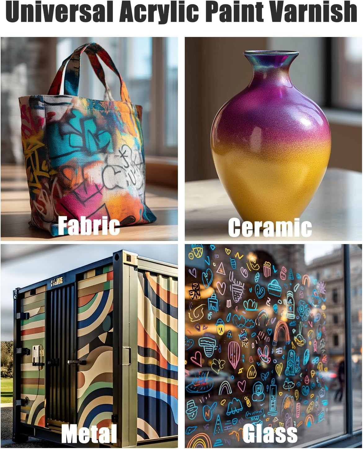 X ARTY HUB Acrylic Varnish Gloss 250 Ml, Anti-Yellowing/Fading/Cracking Acrylic Paint Sealer, Waterproof, Stain & Moisture Resistant Coating, Brushable and Sprayable image number 5