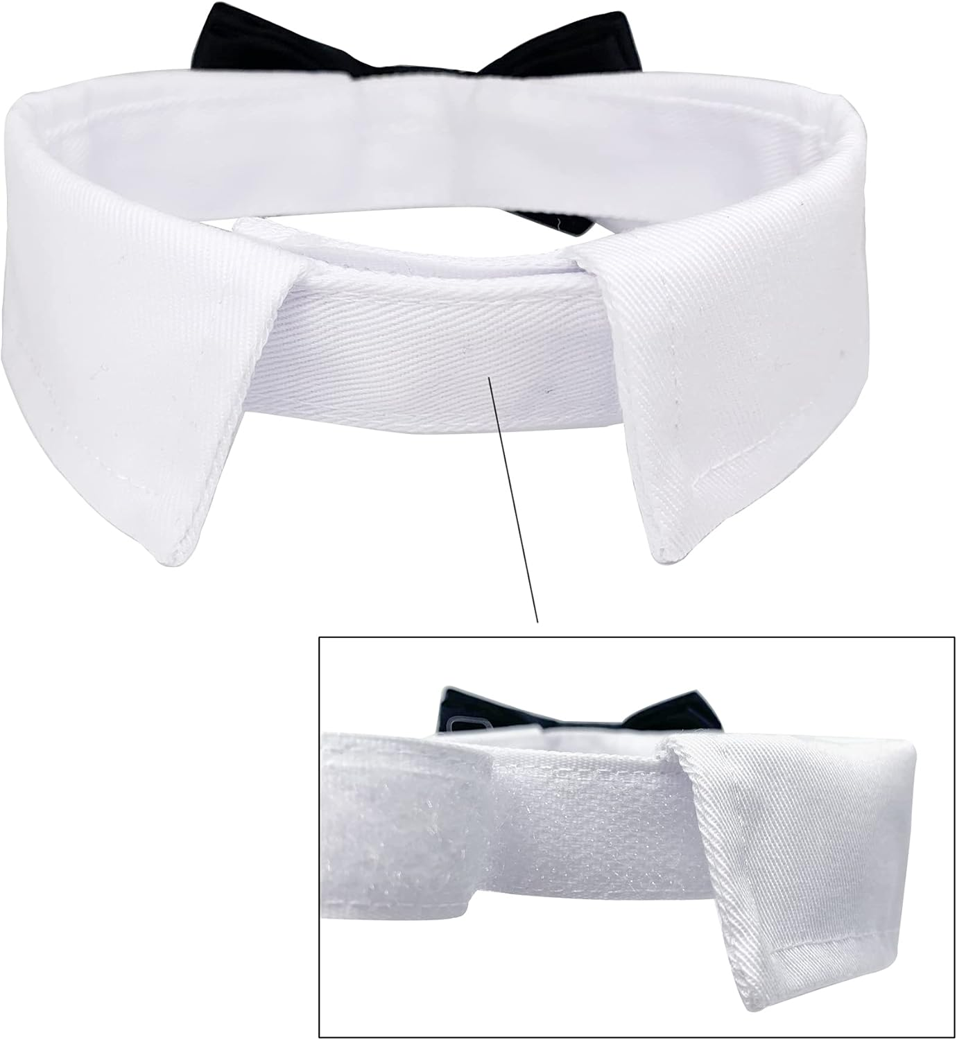 Casidoxi Dog Cat Tuxedo Collar, Cat Wedding Bowtie, Bow Tie Tux Costume Birthday Easter Valentines Dog Bowtie Cat Collar for Dog Cat Puppy image number 2
