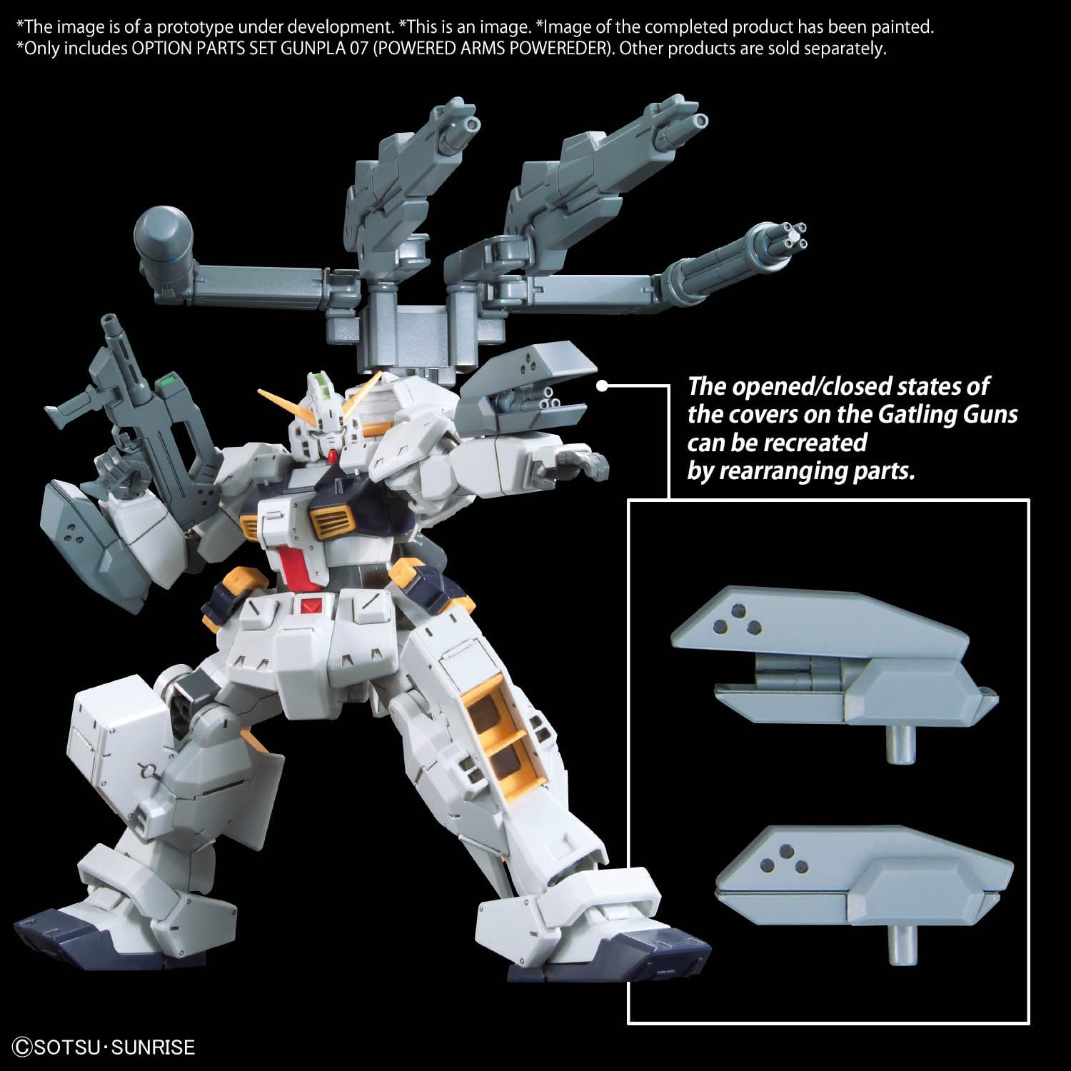 BANDAI HOBBY Gundam Option Parts Set GUNPLA 07 (Powered ARMS POWEREDER) image number 4