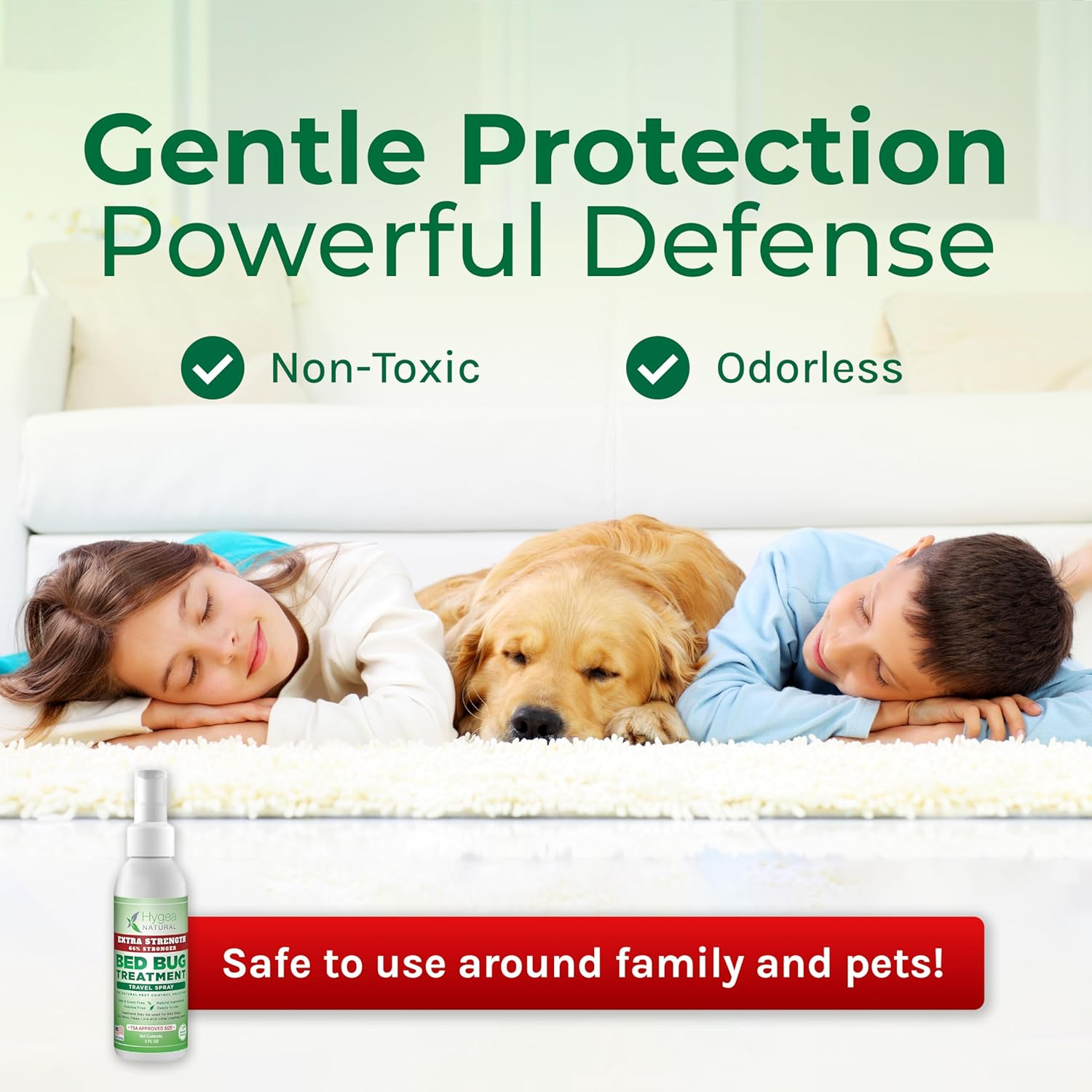 Hygea Natural Extra Strength Bed Bug Travel Spray 3 Oz - TSA Approved Size - for Hotels, Suitcase, Backpacks - Fast Acting Protection - Children & Pet Safe - Non Toxic & Odorless image number 2