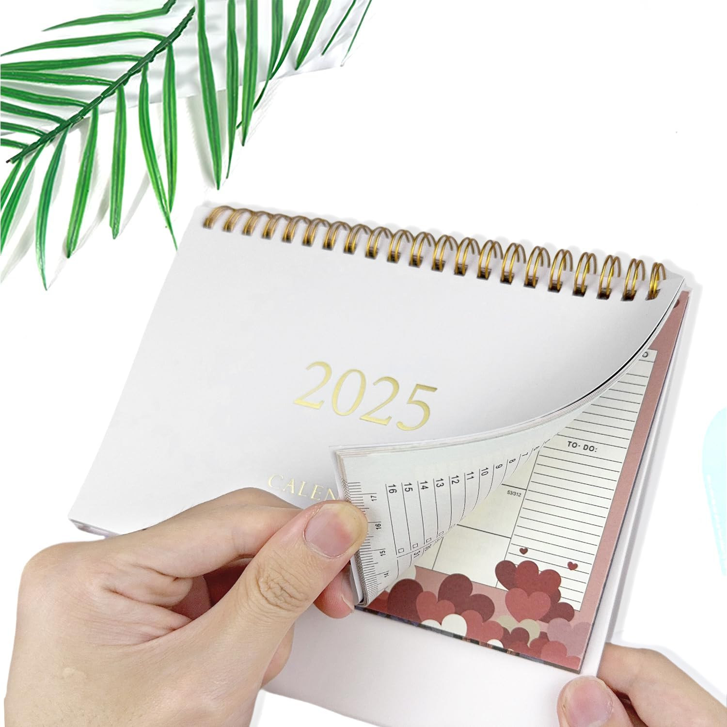 Desk Calendar 2025, Desktop Calendar 2025 Wrendale Calendar 2025 Academic Calendar for School Office Home Desk Table (White) - White image number 4