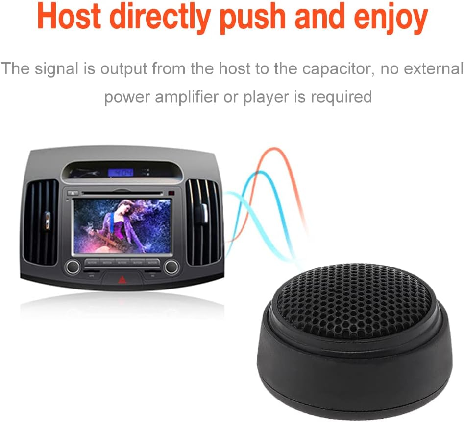 Car Tweeters, 2Pcs Universal 1000W Car Speaker Dome Tweeter Sound Vehicle Auto Music Stereo Modified Loud Speakers image number 3