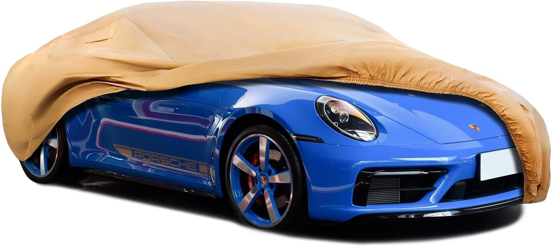 JURMON Heavy Duty Outdoor Car Cover Custom Fit for Porsche 911,Windproof All Weather Waterproof Sun Rain UV Dust Snow Protection Outdoor Car Covers image number 4