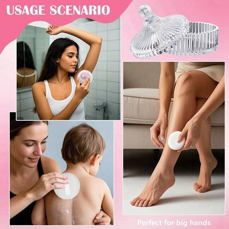 Aboiledy Body Powder Puff and Container Set, Home & Travel Dusting Powder Puff and Body Dusting Powder Jars for Women, Empty Talcum Box Container, Loose Powder Containers for Wet Dry Makeup image number 1