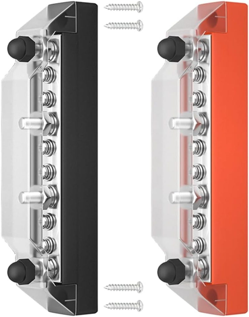 Elqater Positive and Negative Bus Power Supply 12V Distribution Block /M6 Automotive Terminal Block Stud Marine Terminal Bus Easy Install image number 4