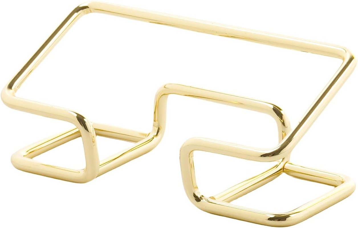 Leicraft Business Card Holder for Desk, Cute Metal Card Organizers and Office Desk Accessories for Men and Women (Golden) image number 6