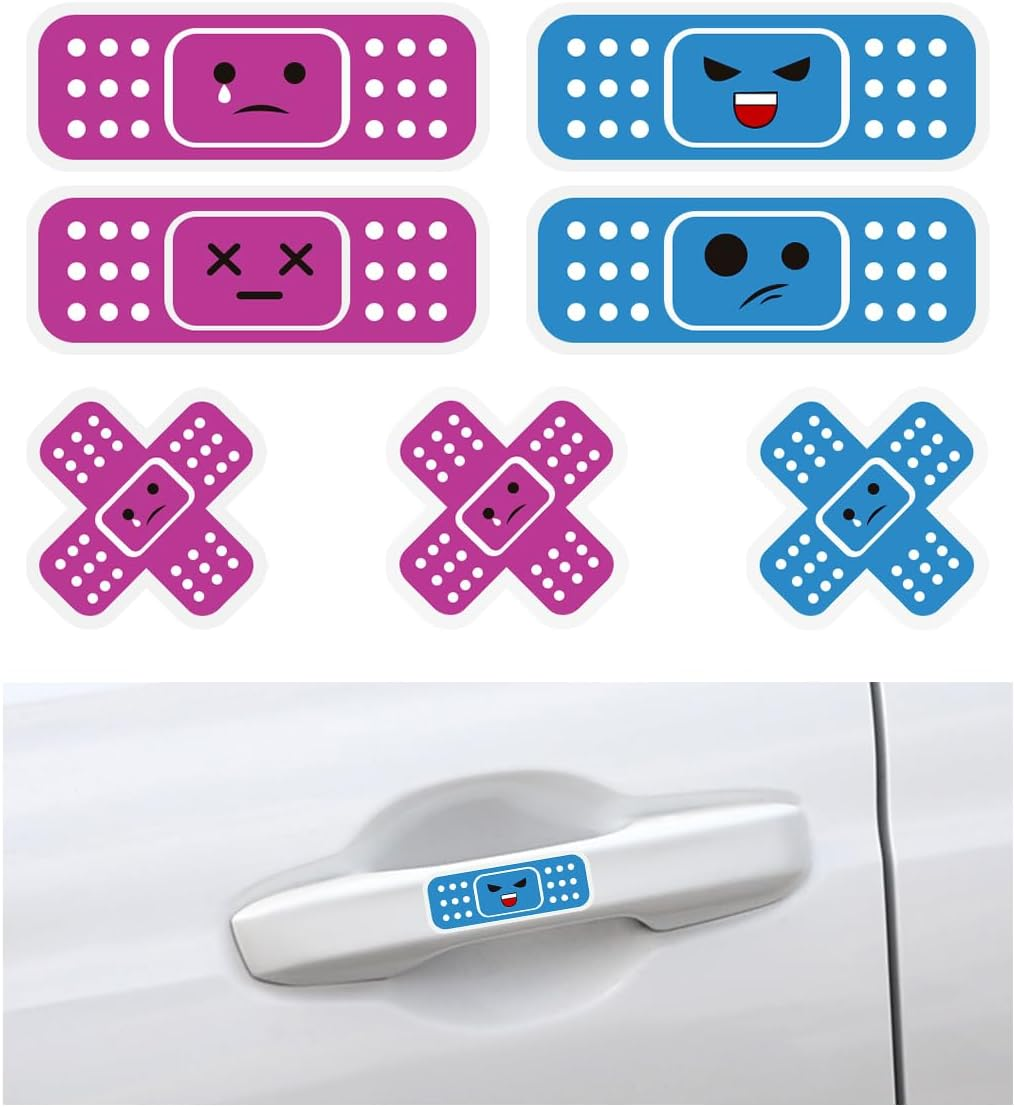 Large Bandage Vinyl Decal for Car, Funny Bandaid Stickers for Cars, Dent and Scratch Cover Sticker, Giant Car Bumper Sticker for Truck SUV Boat Window, Car Accessories (Red) - Blue image number 4