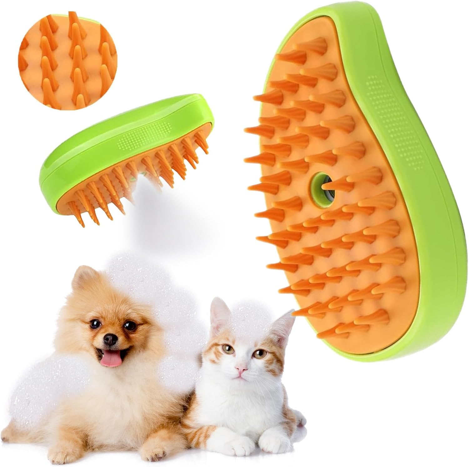 DONGTATA 3 in 1 Cat Dog Steamy Brush Steam Grooming Brush Pet Hair Removal Comb for Massage Cat Dog Comb for Grooming Cat Hair Brush Cat Brush Soothing Body image number 3