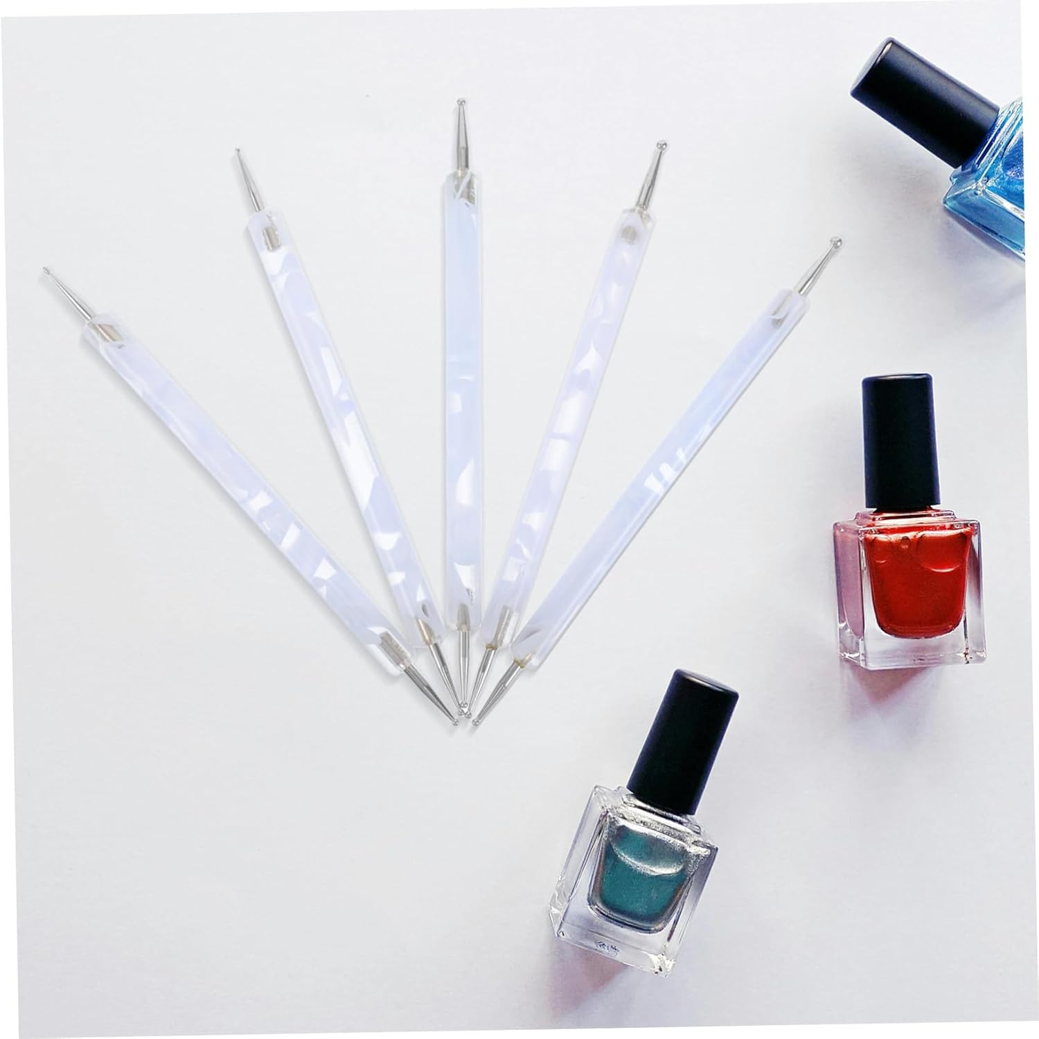 ELAYARD 5Pcs Nail Art Set Dotting Pens Tools Dot Paint Pens for Manicure for Nail Art Stamper Kit image number 1