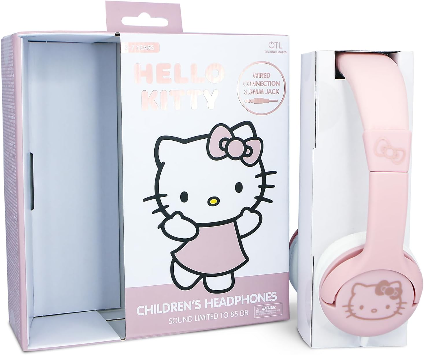 OTL Technoloiges HK1184 Hello Kitty Children'S Wired Headphones in Pink with Rose Gold image number 4