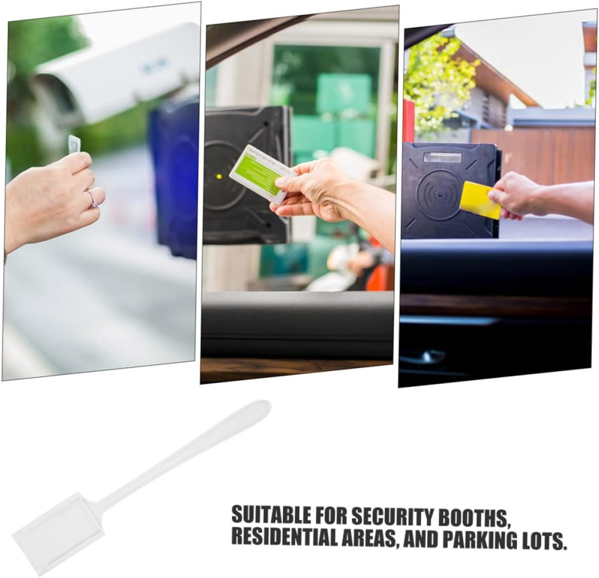 SOLUSTRE 2Pcs Automotive Parking Payment Card Holder Stick Car Payment Parking Pass Cards Rod for Vehicles and Suvs Ivory White