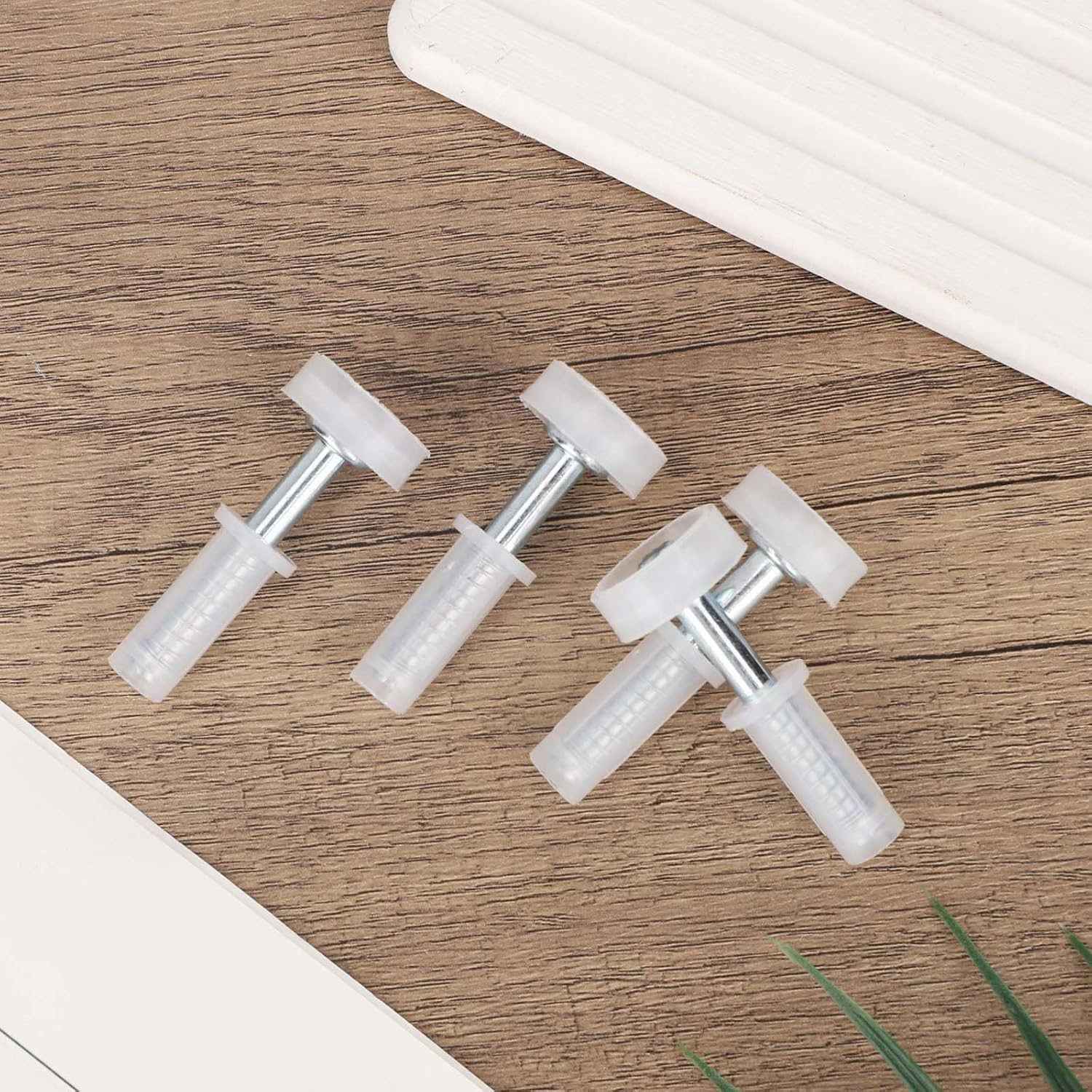 BOXOB 4Pcs Bi-Fold Door Top Roller Guide Wheel and Top Pivot, 7/8" Spring Loaded Bifold Door Hardware Kit for Folding Accordion Shower Sliding Barn Closet Doors Repair image number 2