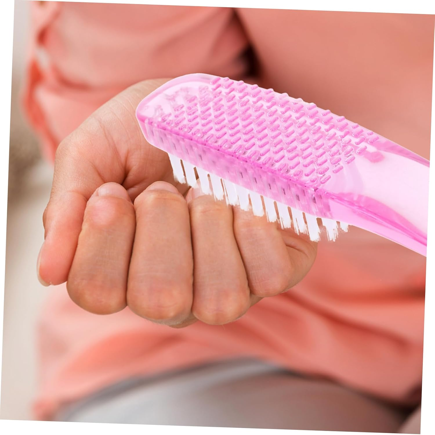 2Pcs Handle Grip Nail Brush for Manicure Nail Dust Cleaning with Dense Skin Friendly Bristles Accessory image number 6