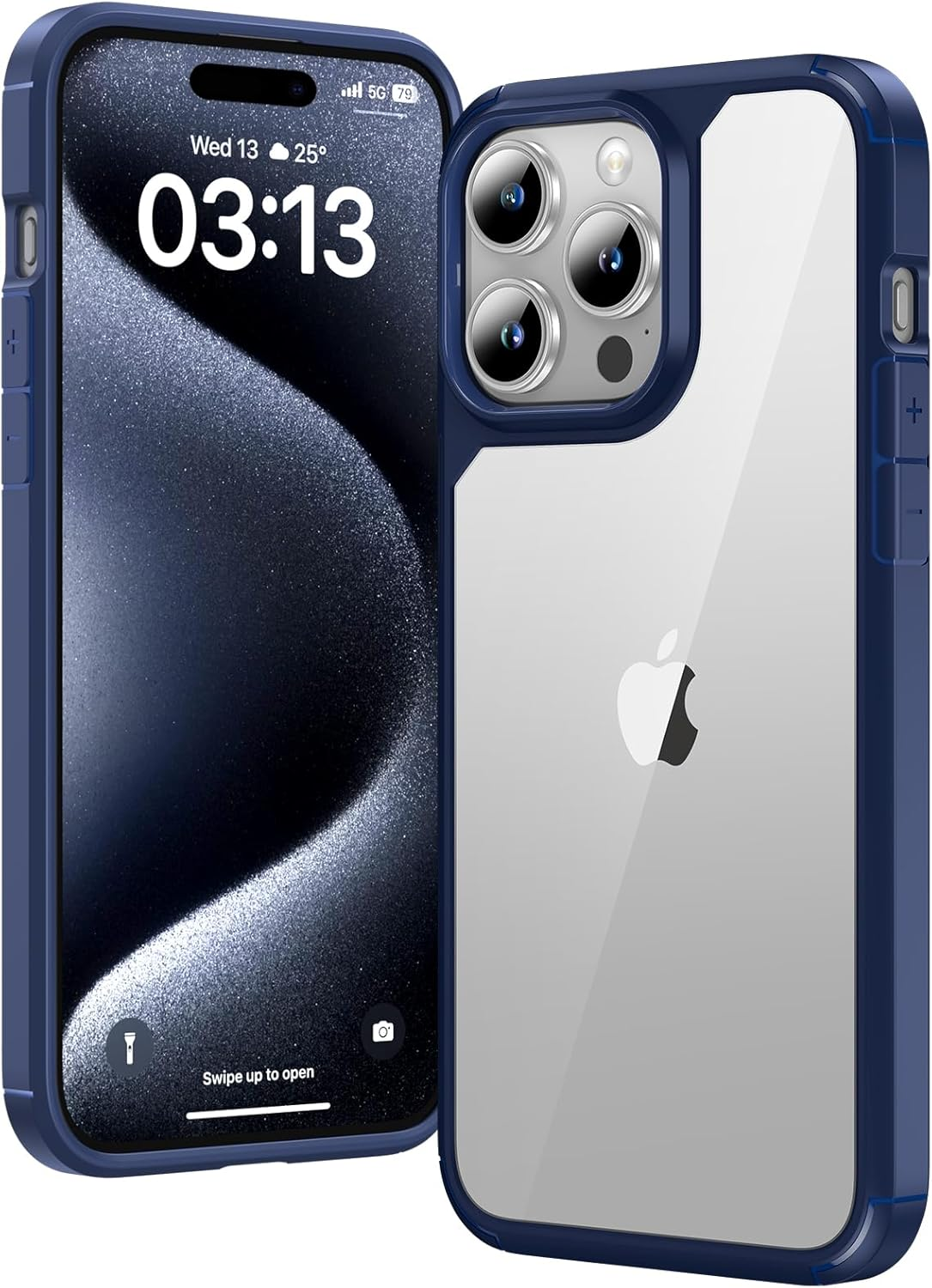 TAURI for Iphone 16 Pro Max Case 6.9", Military-Grade Protection, [Anti-Yellowing] Shockproof Transparent Back Bumper Phone Cover - Black